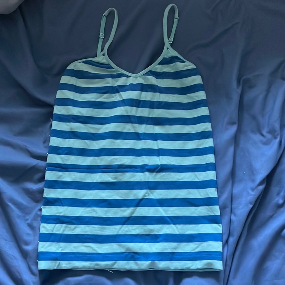 Blue and light blue strips tank tops size xs one pieces nami tank top